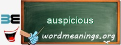 WordMeaning blackboard for auspicious